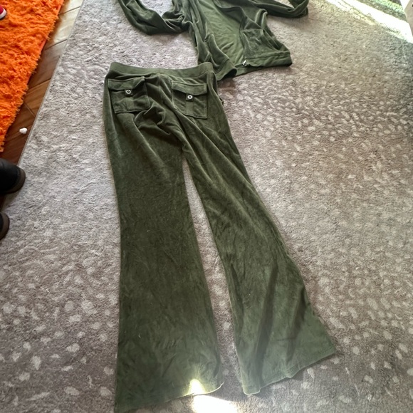 Juicy Couture Olive Green Track Pants & Hoodie Set - Picture 10 of 12